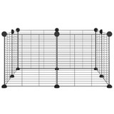 Kavez za kućne ljubimce s 8 panela crni 35 x 35 cm čelični 171624 Kavez za kućne ljubimce s 8 panela crni 35 x 35 cm čelični 171624
