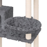 Penjalica za mačke sa stupovima za grebanje tamnosiva 131 cm 171605