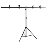 Stalak za pozadinu u obliku slova T crni 151x60x(70-200) cm 190252