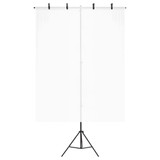 Stalak za pozadinu u obliku slova T crni 151x60x(70-200) cm 190252