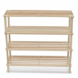 Stalci za cipele s 4 razine 2 kom od masivne jelovine 241066