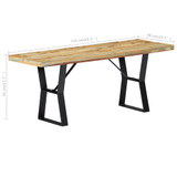 Klupa od masivnog obnovljenog drva 110 cm 247952 Klupa od masivnog obnovljenog drva 110 cm 247952