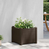 Povišena vrtna gredica PP boja kave 43 x 43 x 35 cm 313972