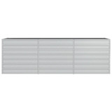 Povišena vrtna gredica 240 x 80 x 77 cm pocinčani čelik srebrna 316886