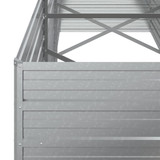 Povišena vrtna gredica 240 x 80 x 77 cm pocinčani čelik srebrna 316886