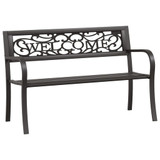 Vrtna klupa 125 cm čelična crna 317133 Vrtna klupa 125 cm čelična crna 317133