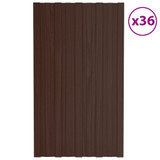 Krovni paneli 36 kom od pocinčanog čelika smeđi 80 x 45 cm 317206 Krovni paneli 36 kom od pocinčanog čelika smeđi 80 x 45 cm 317206