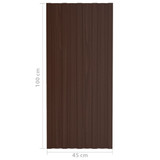 Krovni paneli 12 kom od pocinčanog čelika smeđi 100 x 45 cm 317217 Krovni paneli 12 kom od pocinčanog čelika smeđi 100 x 45 cm 317217