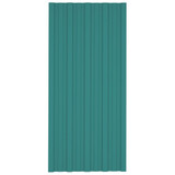 Krovni paneli 12 kom od pocinčanog čelika zeleni 100 x 45 cm 317211 Krovni paneli 12 kom od pocinčanog čelika zeleni 100 x 45 cm 317211