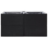 Vrtna sadilica crna 157 x 80 x 80 cm od poliratana 319174