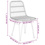 Vrtne stolice 2 kom 48 x 62 x 84 cm od PE ratana 319428