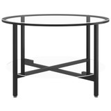 Stolić za čaj crni i prozirni 70 cm od kaljenog stakla 331617 Stolić za čaj crni i prozirni 70 cm od kaljenog stakla 331617