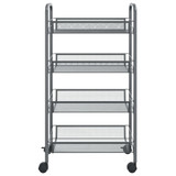 Kuhinjska kolica s 4 razine siva 46 x 26 x 85 cm željezna 336327