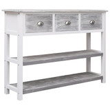 Komoda antikna siva 108x30x76 cm od masivnog drva paulovnije 338543 Komoda antikna siva 108x30x76 cm od masivnog drva paulovnije 338543