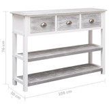 Komoda antikna siva 108x30x76 cm od masivnog drva paulovnije 338543 Komoda antikna siva 108x30x76 cm od masivnog drva paulovnije 338543