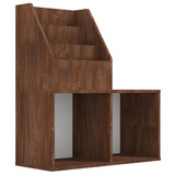 Stalak za dječje časopise smeđa boja hrasta 71x30x78,5cm drveni 339521