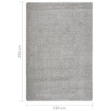 Čupavi tepih svjetlosivi 140 x 200 cm protuklizni 340384 Čupavi tepih svjetlosivi 140 x 200 cm protuklizni 340384