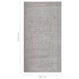 Čupavi tepih svjetlosivi 80 x 150 cm protuklizni 340382 Čupavi tepih svjetlosivi 80 x 150 cm protuklizni 340382