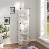 Stalak za cipele prozirni 44 x 31,5 x 153,5 cm od PP-a 340562