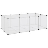 Kavez za male životinje prozirni 144 x 74 x 46,5 cm PP i čelik 340572