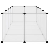 Kavez za male životinje prozirni 144 x 74 x 46,5 cm PP i čelik 340572