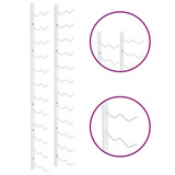 Zidni stalak za vino za 24 boce bijeli željezni 340883