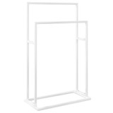 Samostojeći stalak za ručnike bijeli 48 x 24 x 78,5 cm željezni 343088