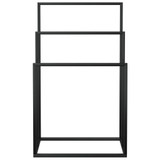 Samostojeći stalak za ručnike crni 48 x 24 x 79 cm željezni 343090