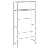 Stalak za pohranu na 2 razine sivi 69 x 28 x 143 cm željezni 343132 Stalak za pohranu na 2 razine sivi 69 x 28 x 143 cm željezni 343132