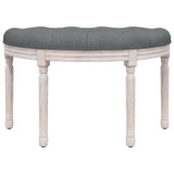 Klupa tamnosiva 81,5 x 41 x 49 cm od tkanine 344409