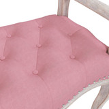 Klupa ružičasta 110 x 45 x 60 cm baršunasta 344441