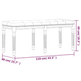 Klupa tamnosiva 110x40x49 cm od tkanine 344451 Klupa tamnosiva 110x40x49 cm od tkanine 344451