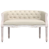 Klupa bež 98 x 56 x 69 cm od tkanine 344508 Klupa bež 98 x 56 x 69 cm od tkanine 344508