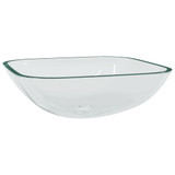 Umivaonik stakleni 42 x 42 x 14 cm prozirni 345236