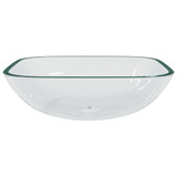 Umivaonik stakleni 42 x 42 x 14 cm prozirni 345236