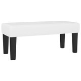 Klupa bijela 70 x 30 x 30 cm od umjetne kože 346633 Klupa bijela 70 x 30 x 30 cm od umjetne kože 346633