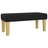 Klupa crna 70 x 30 x 30 cm od tkanine 346626