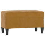 Klupa smeđa 70 x 35 x 41 cm baršunasta 349404 Klupa smeđa 70 x 35 x 41 cm baršunasta 349404