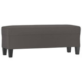 Klupa siva 100 x 35 x 41 cm od umjetne kože 349462 Klupa siva 100 x 35 x 41 cm od umjetne kože 349462