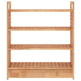 Stalak za cipele s ladicom 70x27x81 cm od masivnog drva oraha 350359