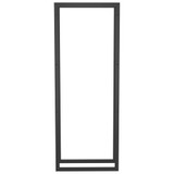 Stalak za drva za ogrjev mat crni 50x28x132 cm čelični 350306