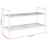 Stalak za cipele 69 x 27 x 41 cm od masivnog drva oraha 350361