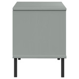 Stalak za cipele metalne noge sivi 106 x 35 x 45 cm drveni OSLO 350995