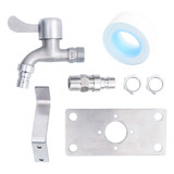 Vrtni stup za vodu 60 cm od nehrđajućeg čelika okrugli 364501