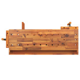 Radni stol s ladicom i škripcima 124x52x83 cm od drva bagrema 153321