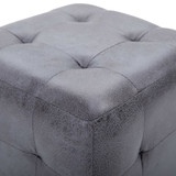 Noćni ormarići 2 kom sivi 30 x 30 x 30 cm umjetna brušena koža 249015 Noćni ormarići 2 kom sivi 30 x 30 x 30 cm umjetna brušena koža 249015