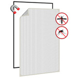 Magnetski prozorski zaslon protiv insekata bijeli 80x120 cm 153849