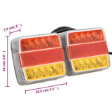 Svjetla za prikolicu 2 kom crvena 10,5 x 7,5 x 10 cm 12 V LED 152904