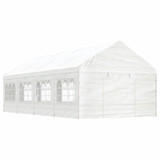 Sjenica s krovom bijela 8,92 x 4,08 x 3,22 polietilen 3155488