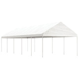 Sjenica s krovom bijela 11,15 x 4,08 x 3,22 m polietilen 3155513